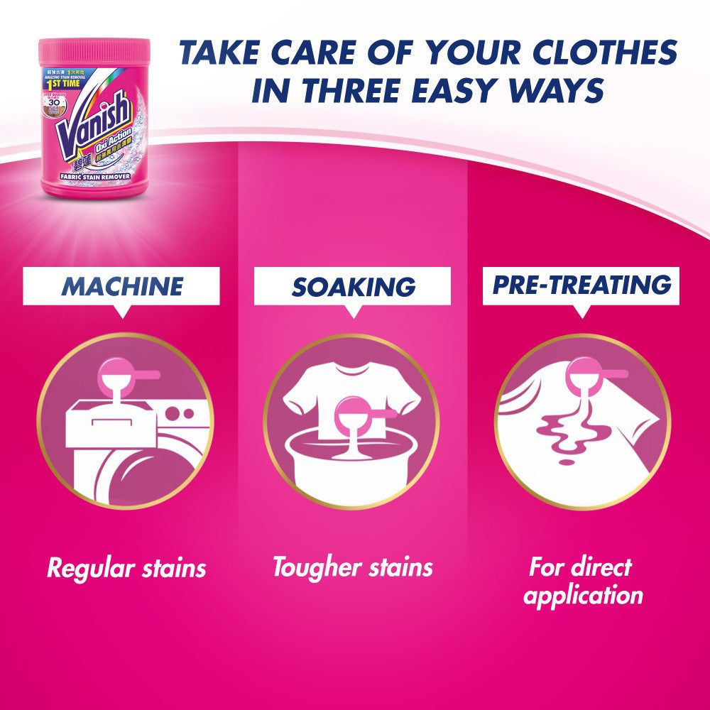 Vanish Fabric Stain Remover Laundry Detergent Powder Sachet 30g