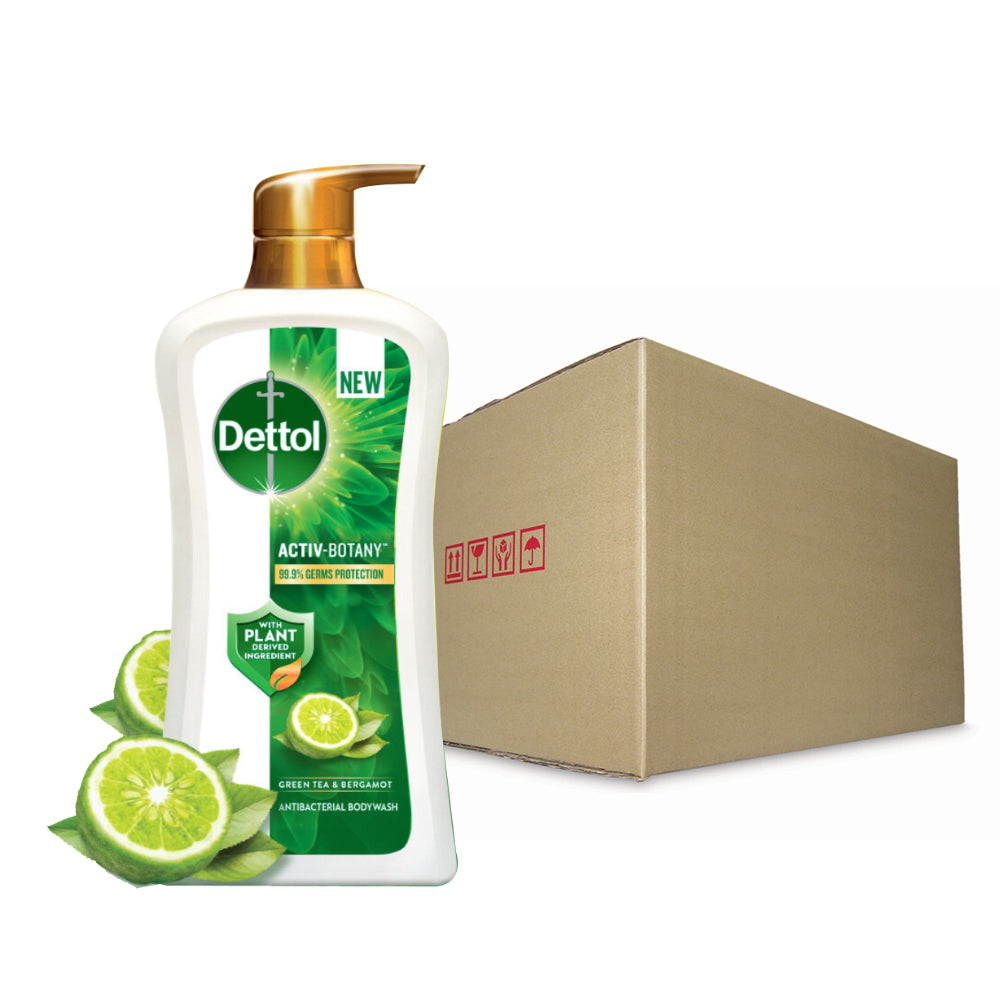 Dettol Activ Botany Shower Gel Antibacterial Body Wash Shower Gel Green Tea & Bergamot 850ml