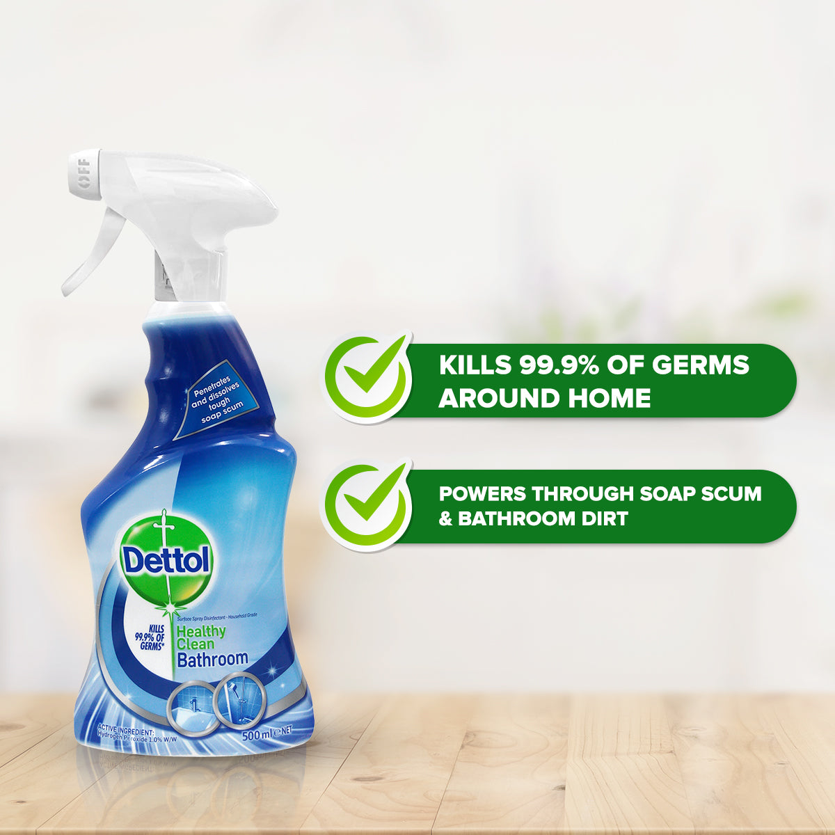 DETTOL TRIGGER HEALTHY CLEAN BATHROOM 500ML