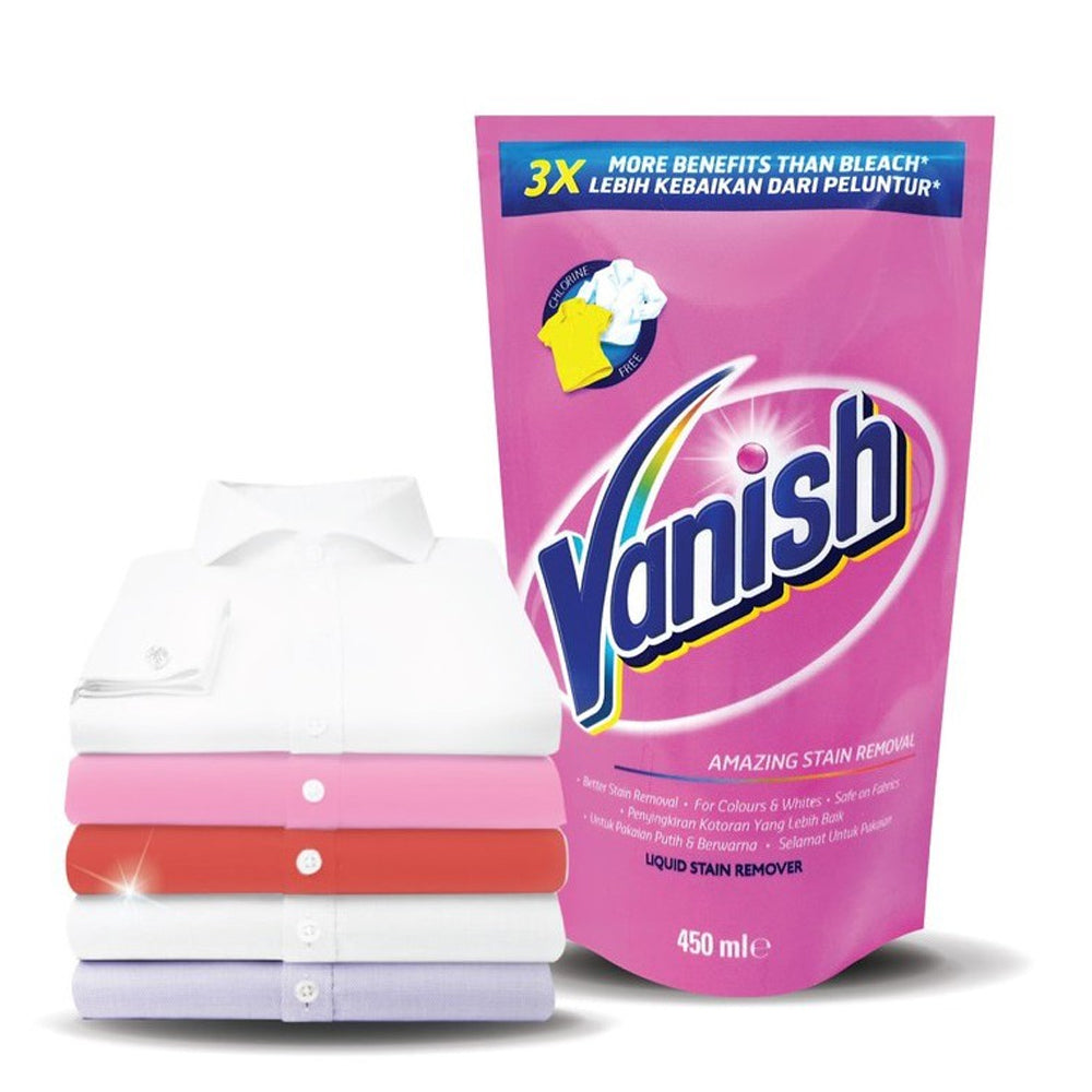 Vanish Fabric Stain Remover Laundry Detergent Liquid Doy 450ml