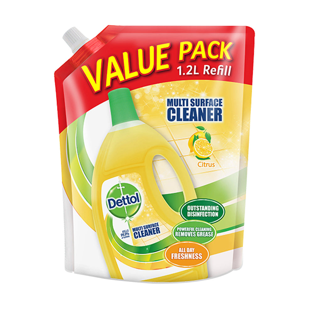 Dettol Multi Action Cleaner Citrus Refill Pouch 1.2 Litre