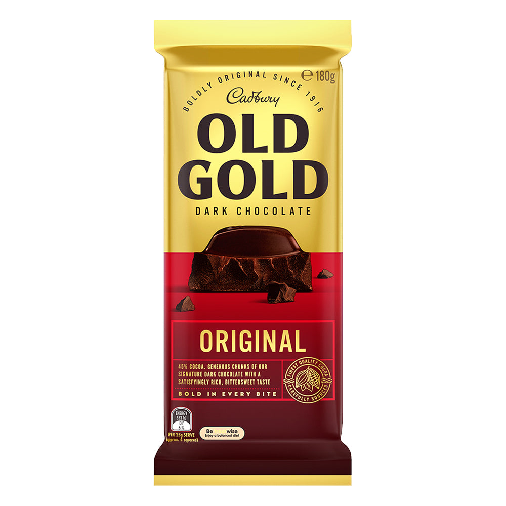 Cadbury Old Gold Dark Chocolate Original 180G (Australian Imported) – 4052788