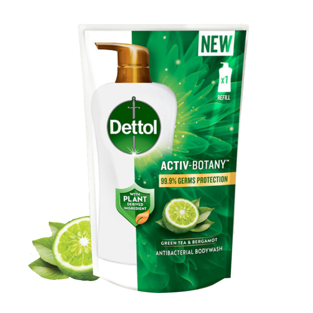Dettol Activ Botany Shower Gel Body Wash Refill 750ml Green Tea & Bergamot