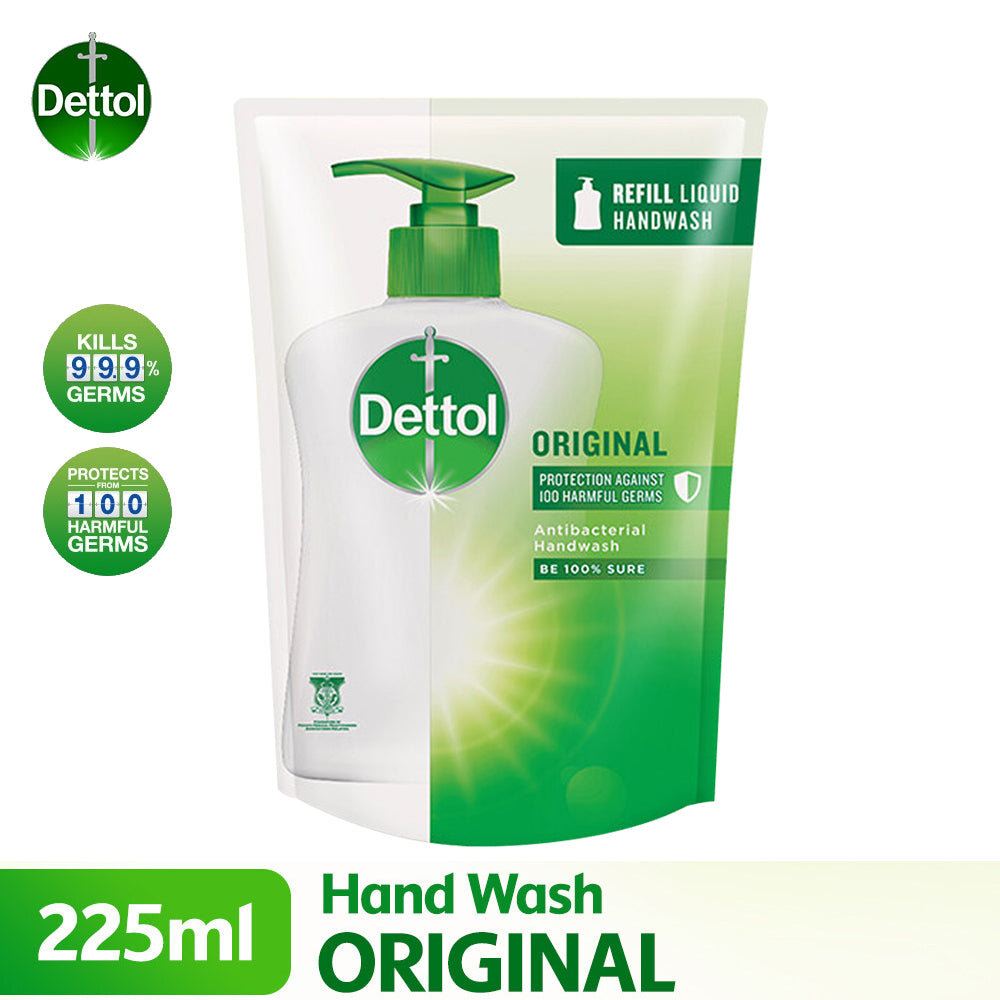 Dettol Antibacterial Hand Wash Refill Pouch 225ml Original