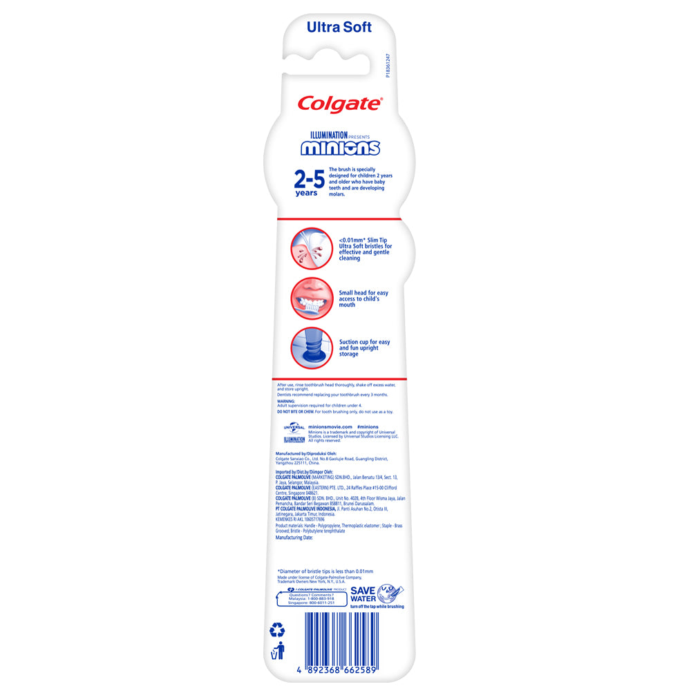 Colgate Kids Minion Toothbrush 2-5 Years (Ultra Soft)
