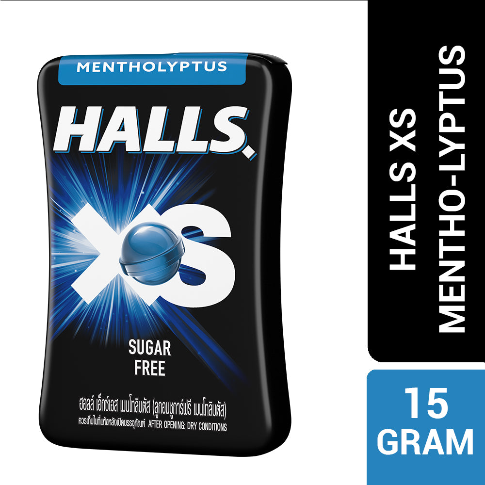 Halls XS Mentho-Lyptus Flavored Sugar Free Candy 15G - 4304757