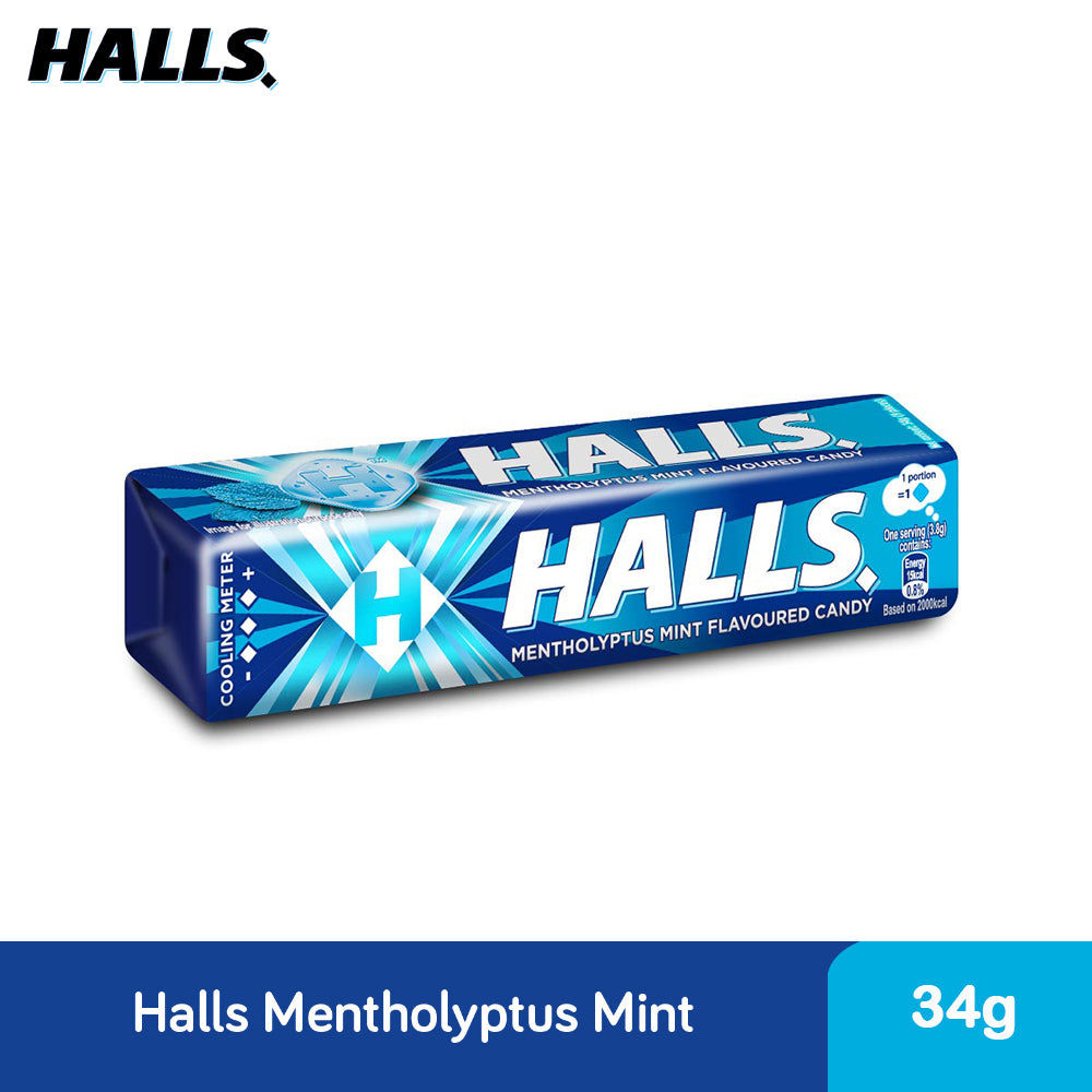 Halls Stick Mentholyptus Mint Flavoured Candy 9 Pieces (34G) – 4259797