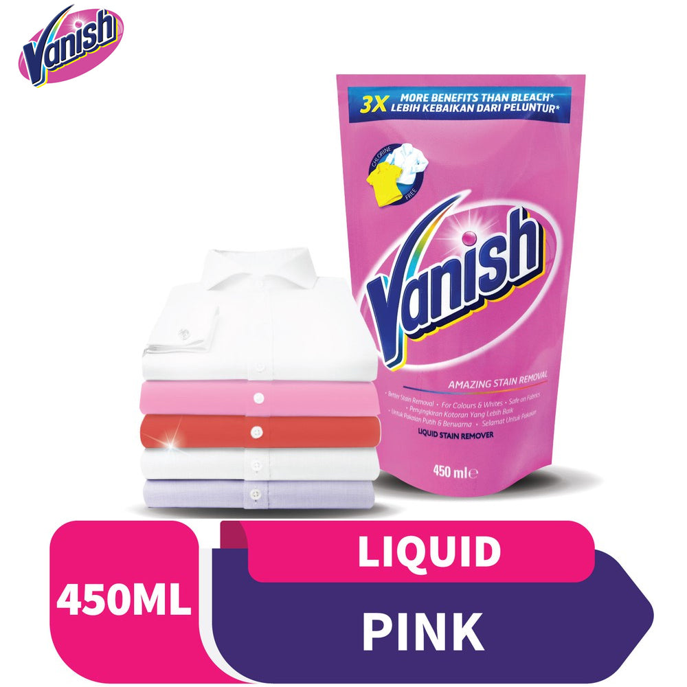 Vanish Fabric Stain Remover Laundry Detergent Liquid Doy 450ml