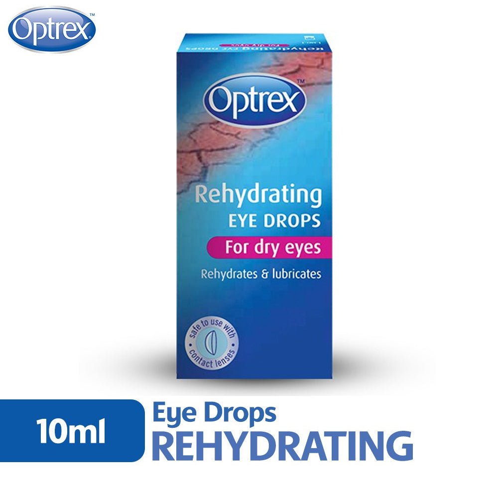 Optrex Rehydrating Eye Drops For Dry Eyes Rehydrates & Lubricates 10ml