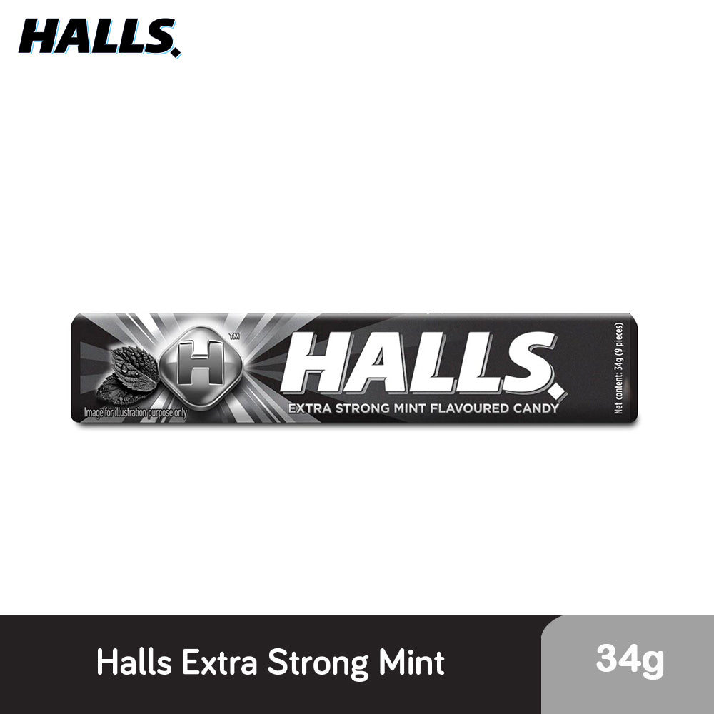 Halls Stick Extra Strong Mint Flavoured Candy 9 Pieces (34G) – 4259796