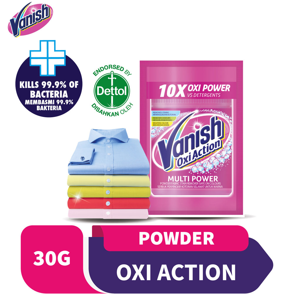 Vanish Fabric Stain Remover Laundry Detergent Powder Sachet 30g
