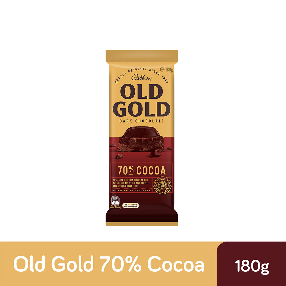 Cadbury Old Gold 70% Cocoa Dark Chocolate 180G (Australian Imported) – 4052773