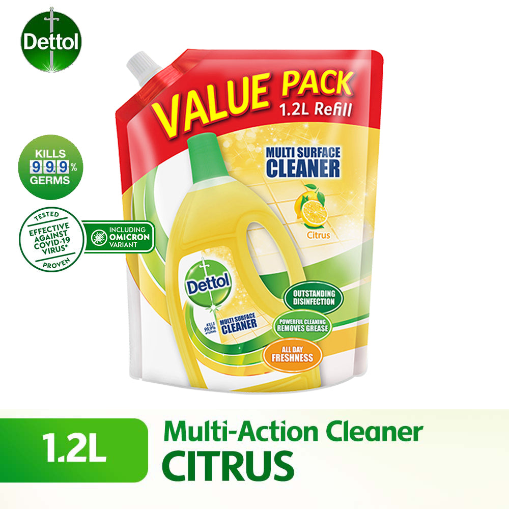 Dettol Multi Action Cleaner Citrus Refill Pouch 1.2 Litre