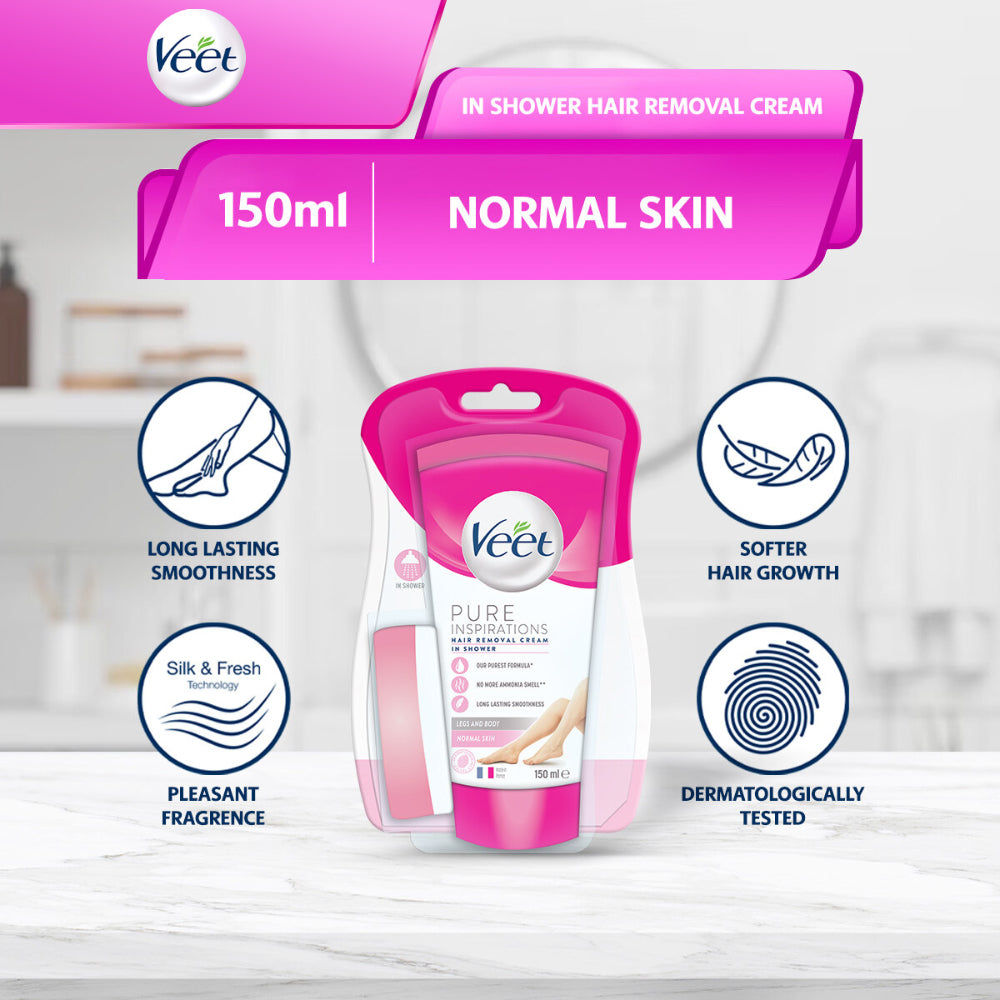 Veet In Shower Hair Removal Cream Normal Skin 150ml