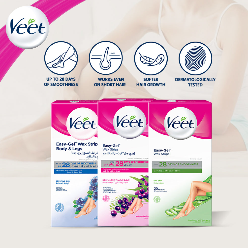 Veet Hair Removal Wax Strip Sensitive Skin 20S
