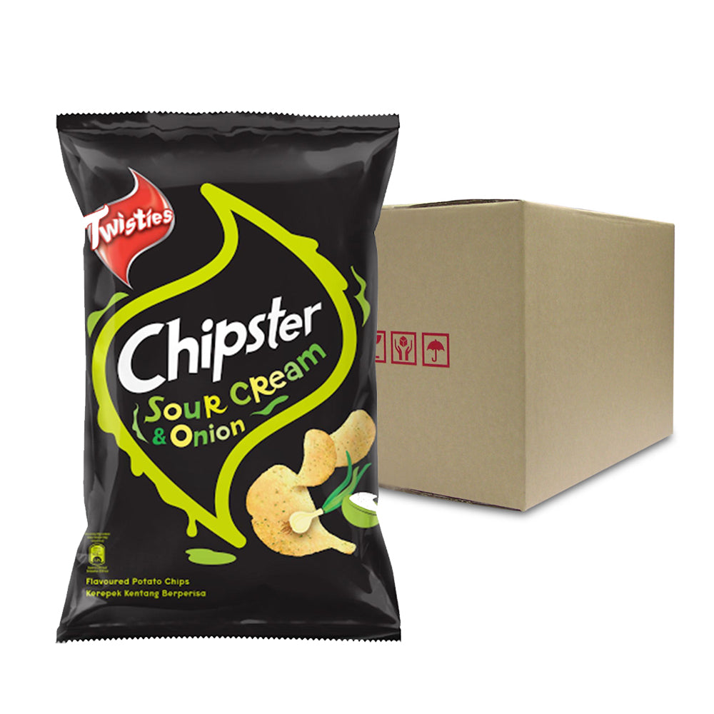 Twisties Chipster Sour Cream & Onion Flavoured Potato Chips 130G
