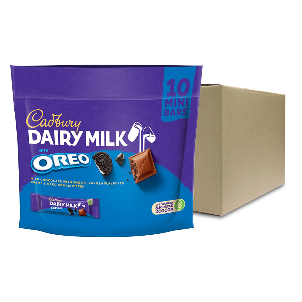 Cadbury Dairy With Oreo Milk Chocolate With Smooth Vanilla 150G Doybag 10 Mini Bars - 4263340