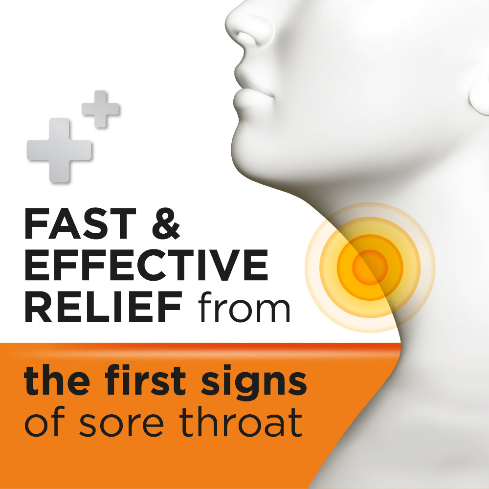 Strepsils Orange With Vitamin C 6s Throat Relief Lozenges