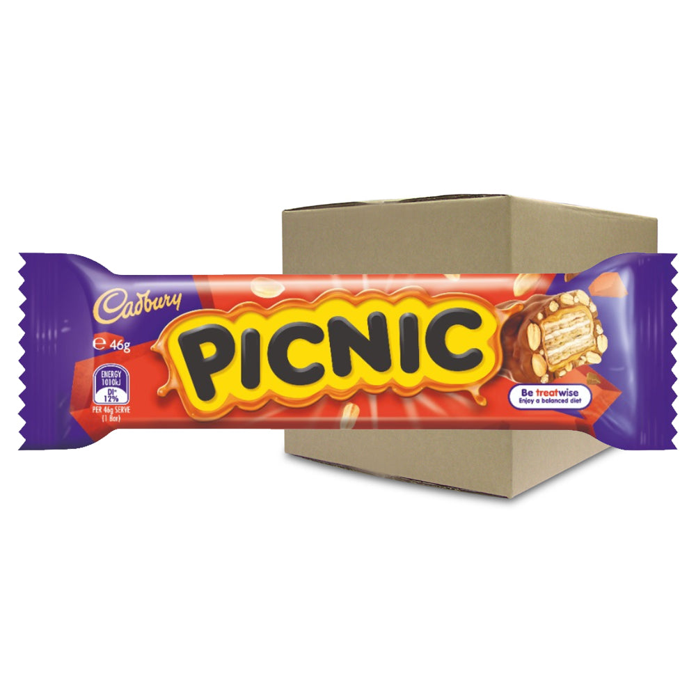 Cadbury Picnic Unique Combination of Peanuts Wafer Caramel & Rice Crisps Covered 46G – 4036795
