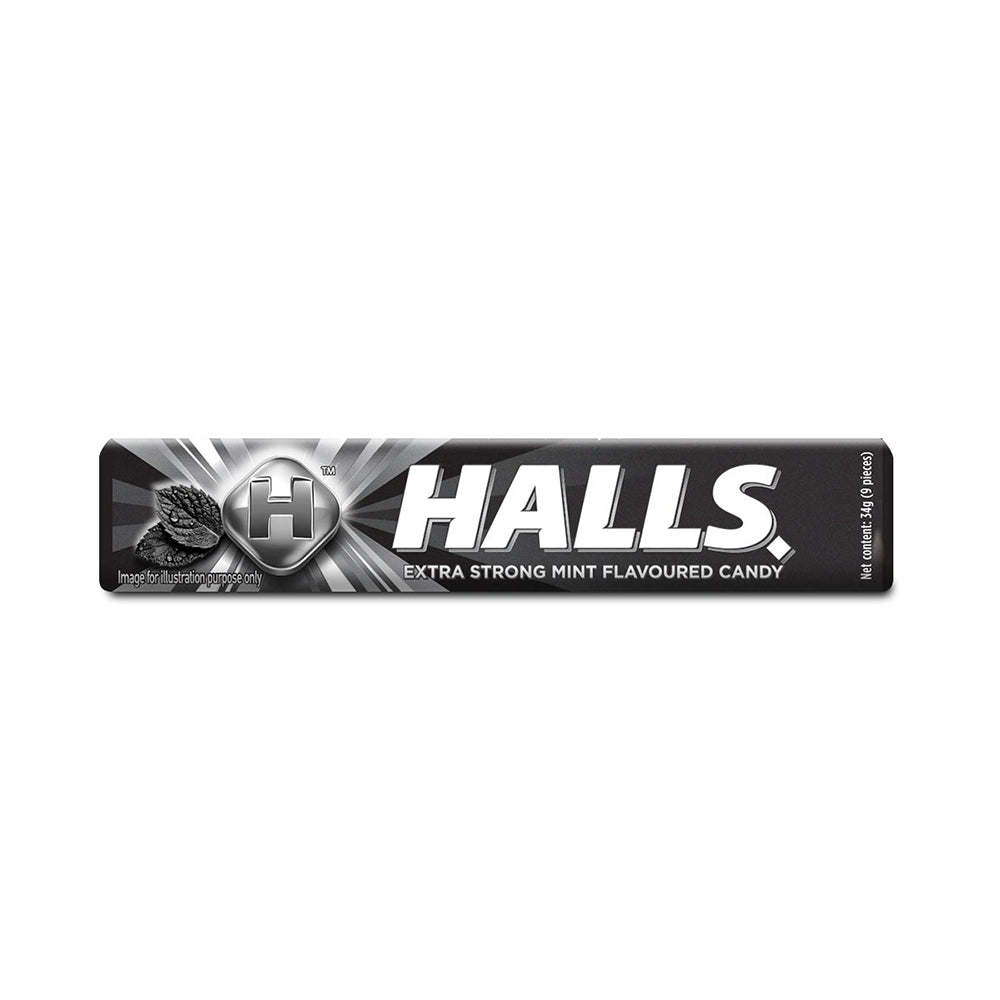 Halls Stick Extra Strong Mint Flavoured Candy 9 Pieces (34G) – 4259796