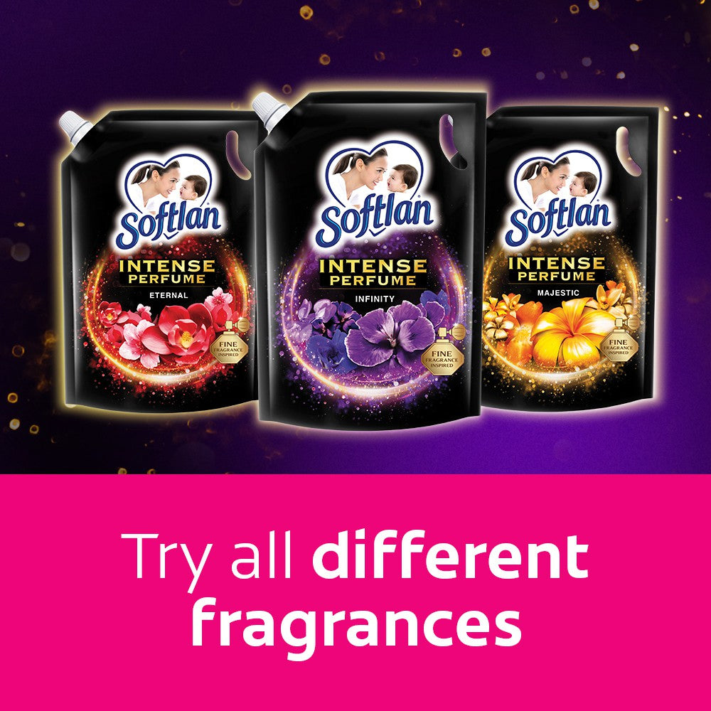 Softlan Intense Perfume 1.3L Infinity Concentrated Fabric Softener Refill Pack