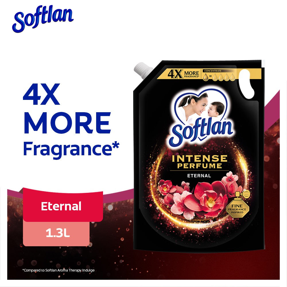 Softlan Intense Perfume 1.3L Eternal Concentrated Fabric Softener Refill Pack