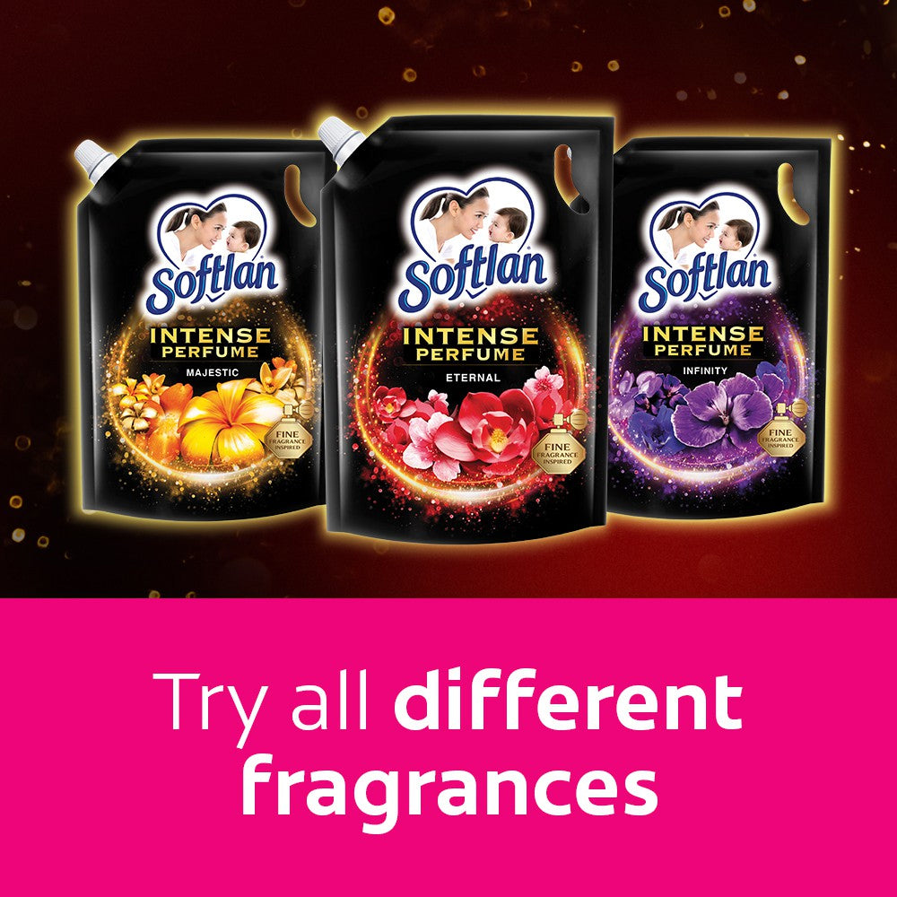 Softlan Intense Perfume 1.3L Eternal Concentrated Fabric Softener Refill Pack