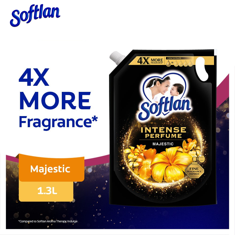 Softlan Intense Perfume 1.3L Majestic Concentrated Fabric Softener Refill Pack