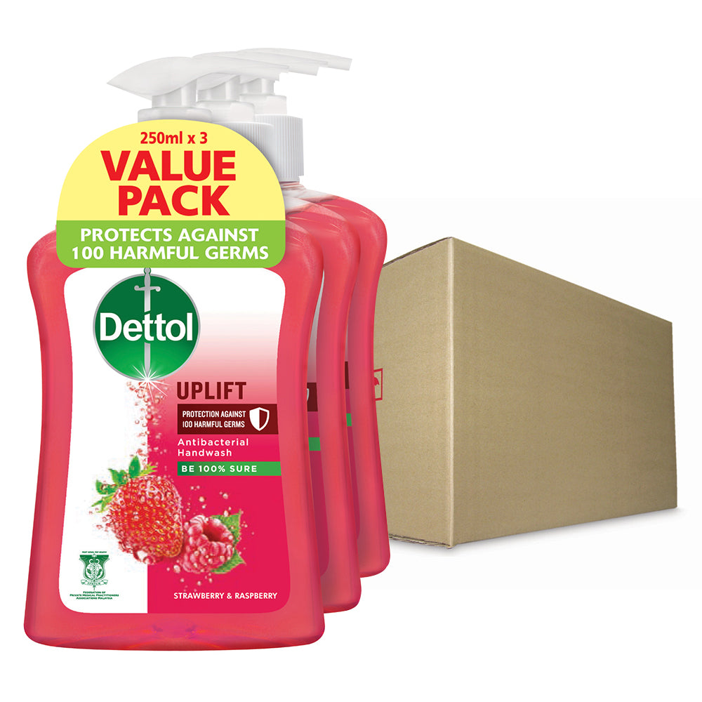 Dettol Antibacterial Hand Wash 250ml X 3 Value Pack Uplift