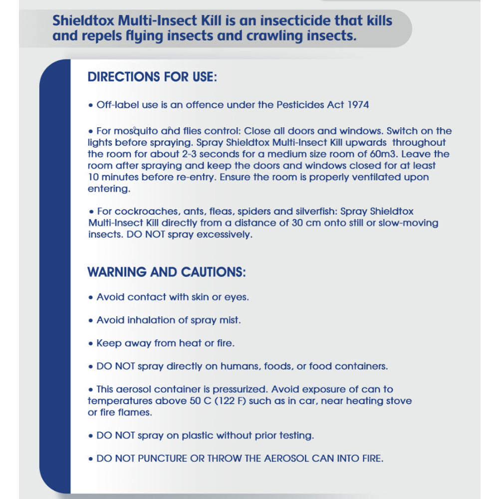 Shieldtox Multi-Insect Killer Spray Aerosol 720ml Twin Pack