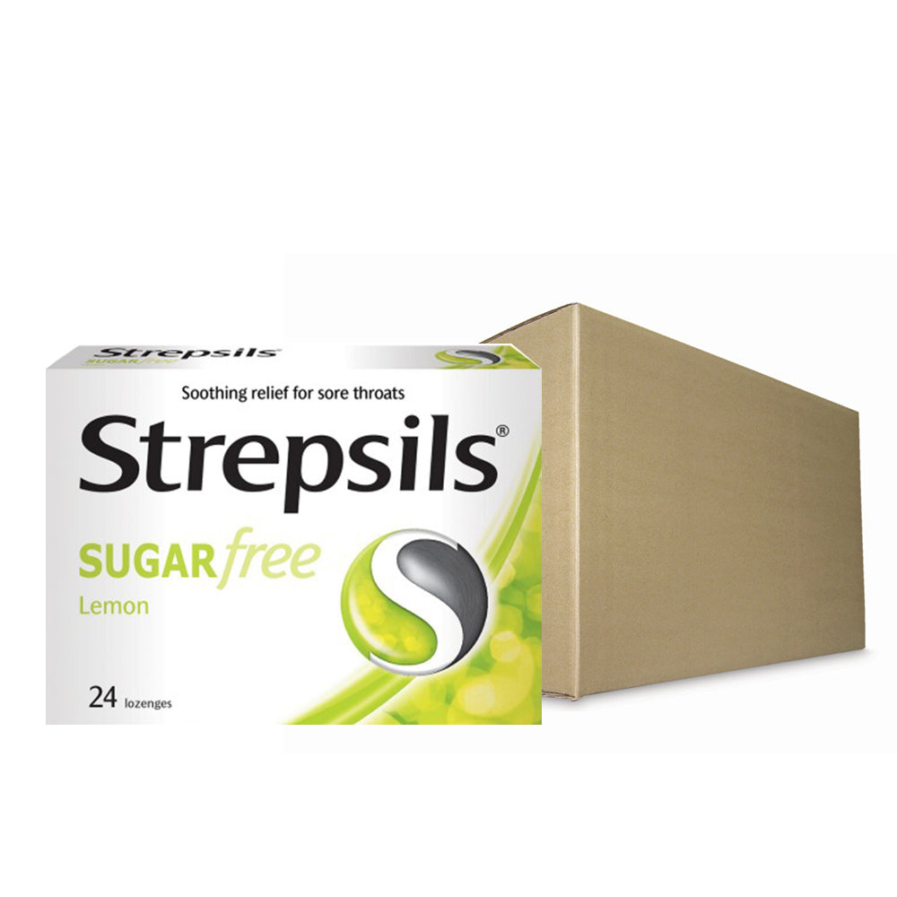 Strepsils Sugar Free Lemon 24s Throat Relief Lozenges