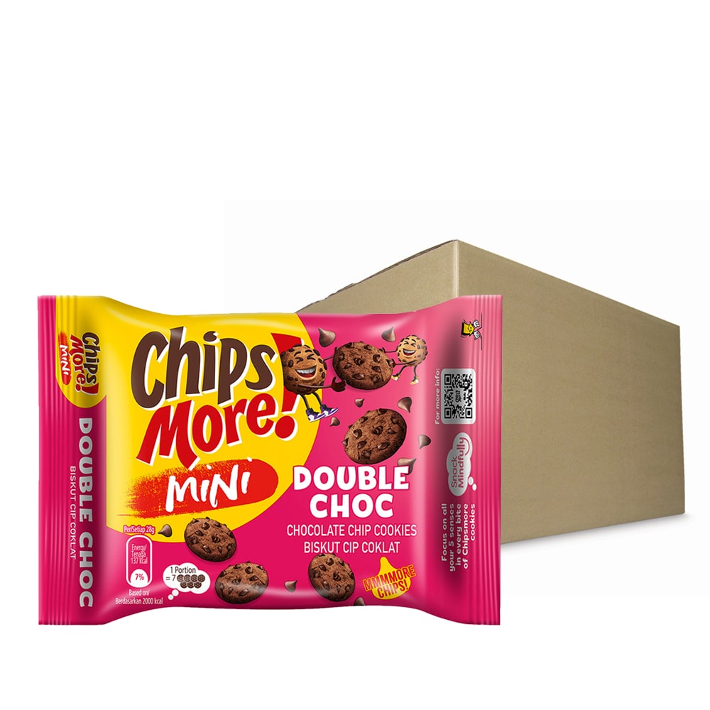 ChipsMore! Mini Double Choc Chocolate Chip Cookies 80g – 4275552