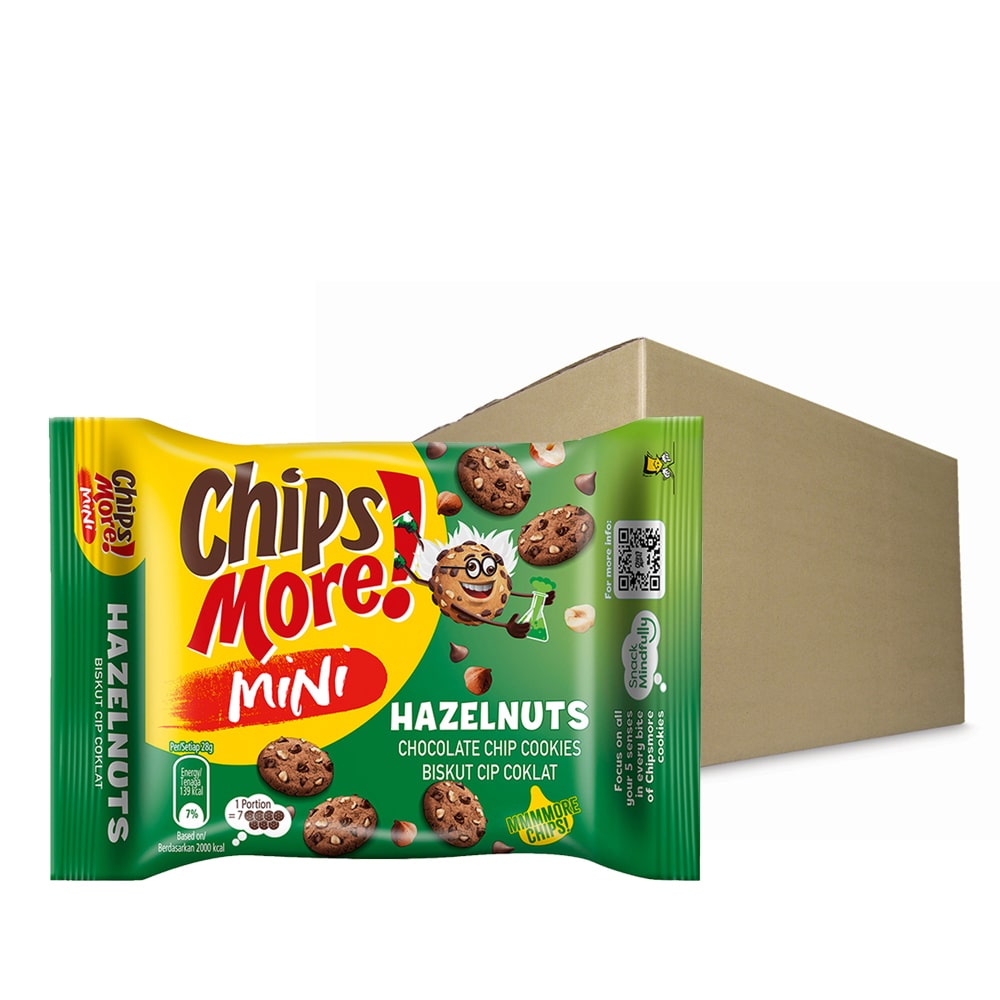 ChipsMore! Mini Hazelnuts Chocolate Chip Cookies 80g – 4275549