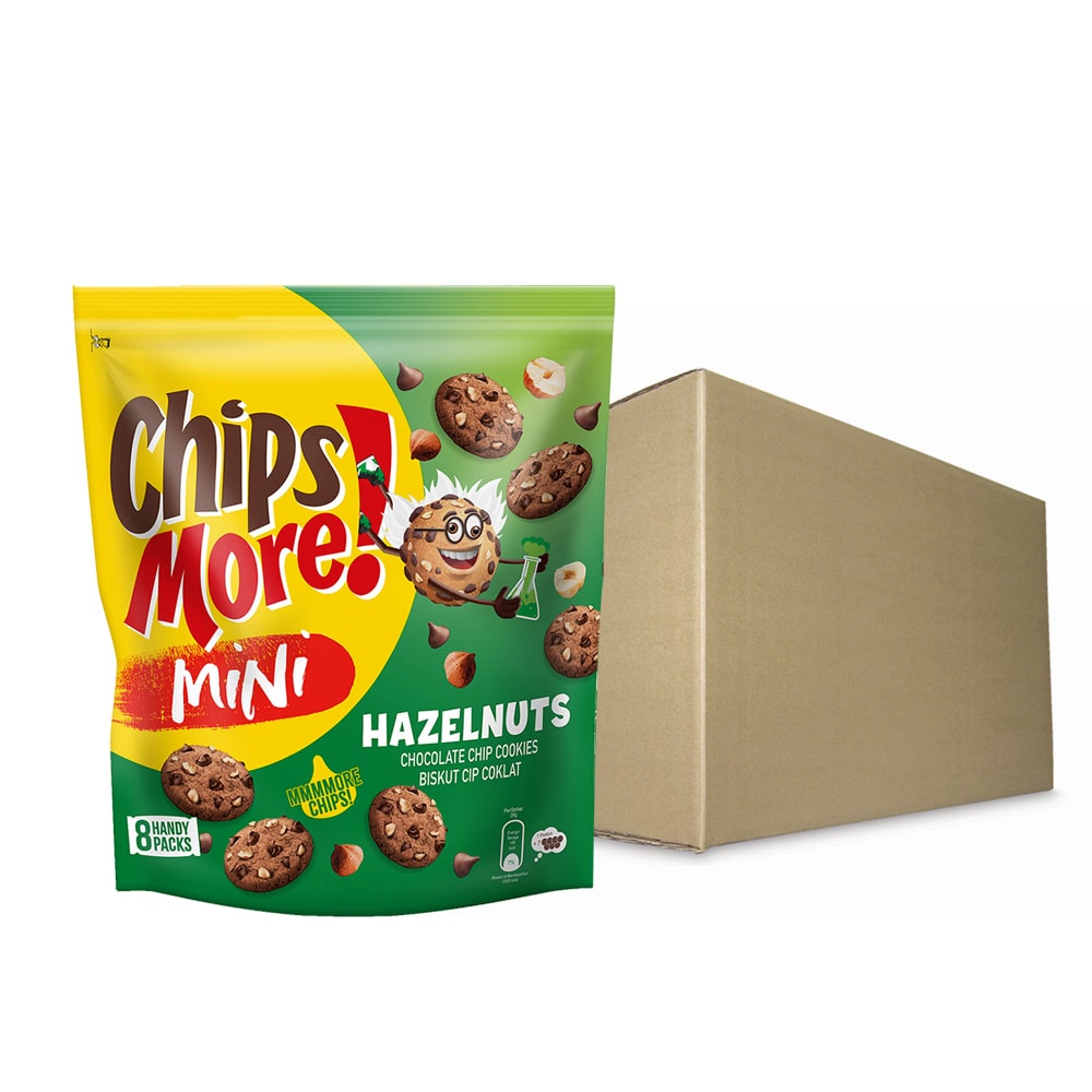 ChipsMore! Mini Multipack Hazelnuts Chocolate Chip Cookies ( 8 x 28g ) – 4275546