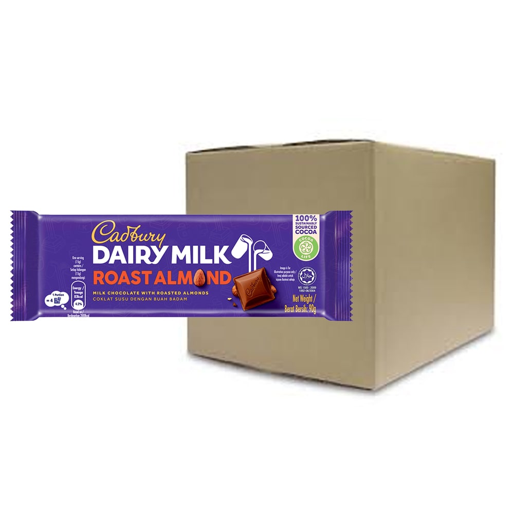 Cadbury Dairy Milk Chocolate Roast Almond 90g – 4265597