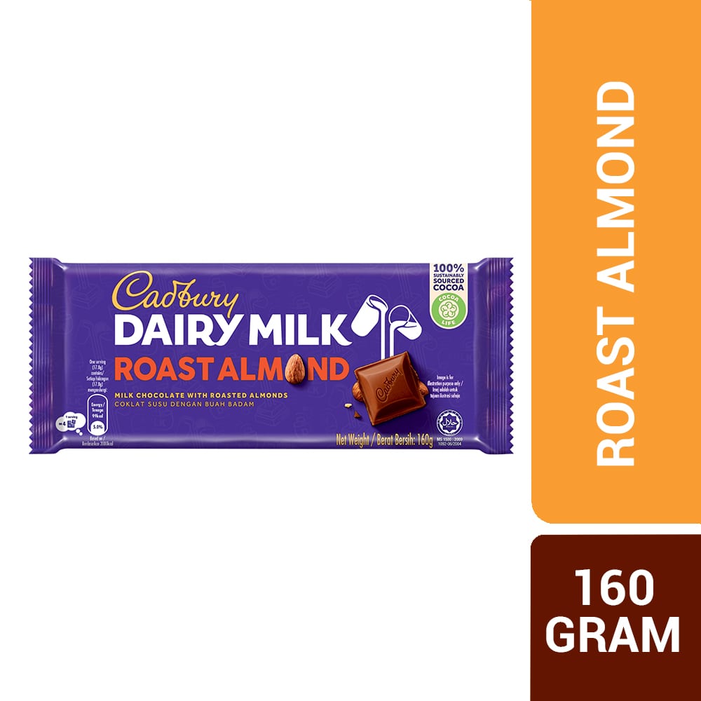 Cadbury Dairy Milk Chocolate Roast Almond 160G – 4264851