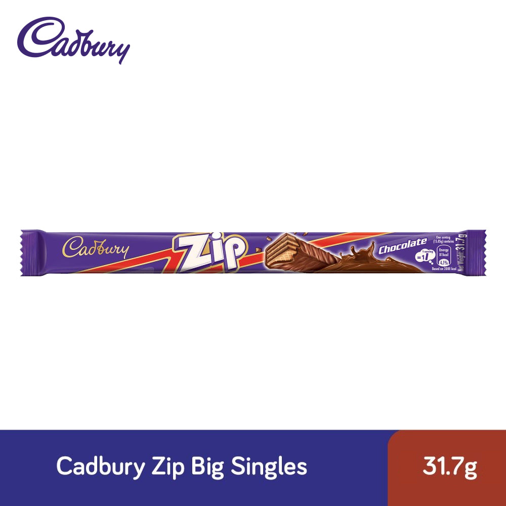 Cadbury Zip Chocolate Flavoured Big Singles 31.7G