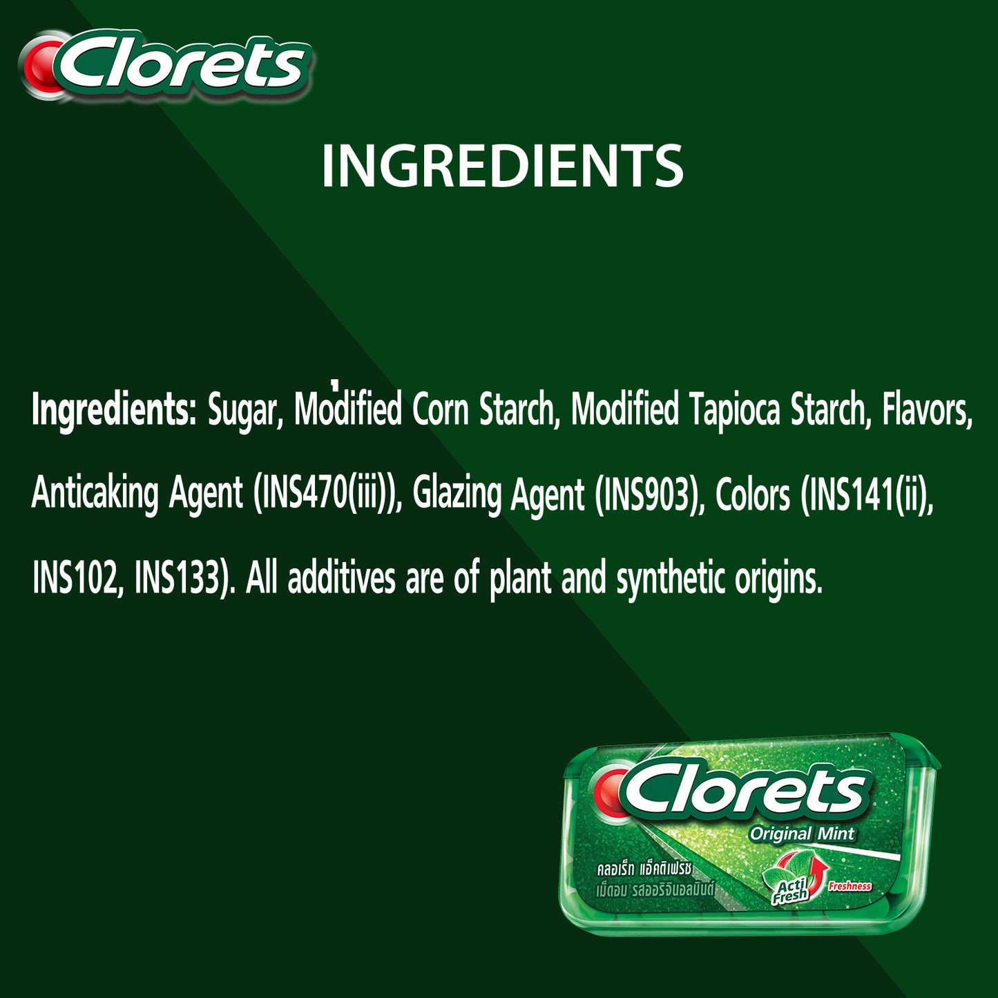 Clorets Acti Fresh Original Mint Candy 14G – 4267606