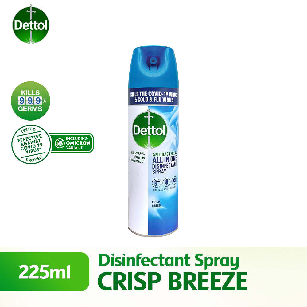 Dettol Antibacterial Disinfectant Spray 225ml Crisp Breeze
