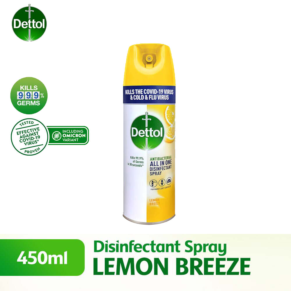 Dettol Antibacterial Disinfectant Spray 450ml Lemon Breeze