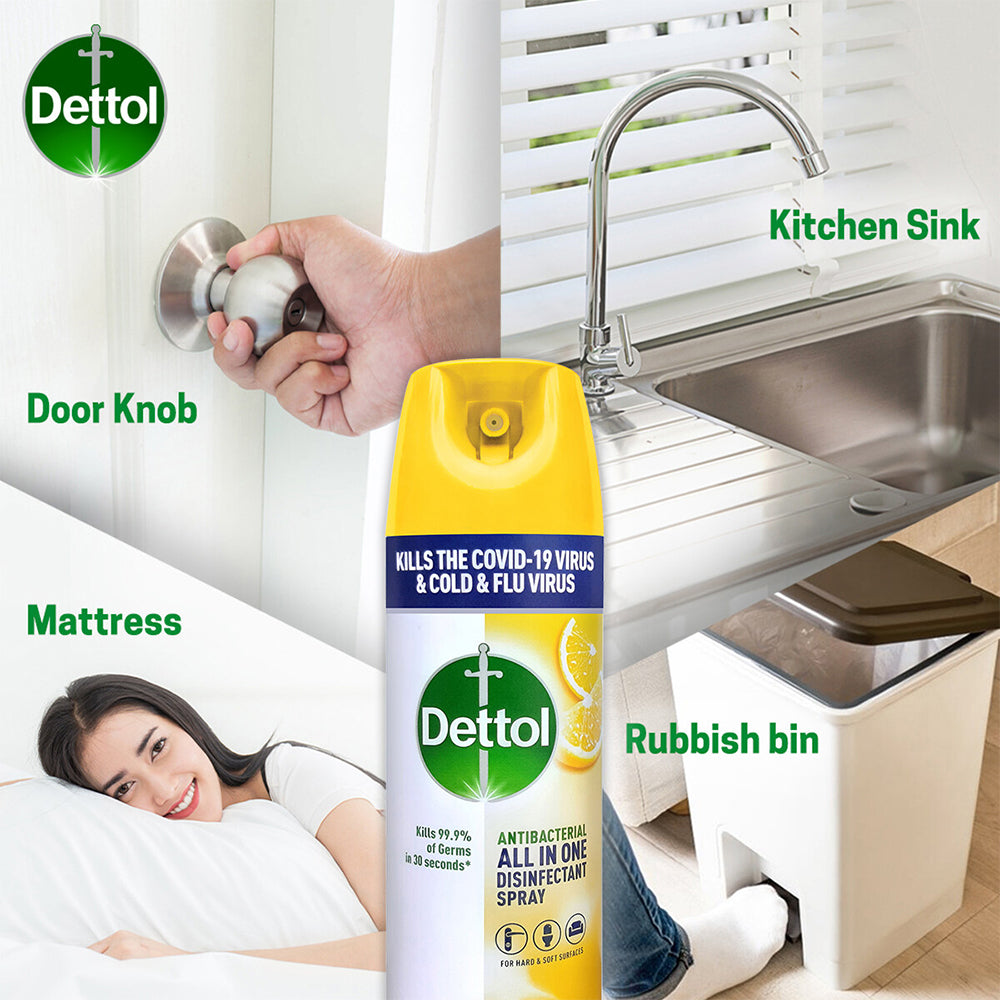 Dettol Antibacterial Disinfectant Spray 450ml Lemon Breeze
