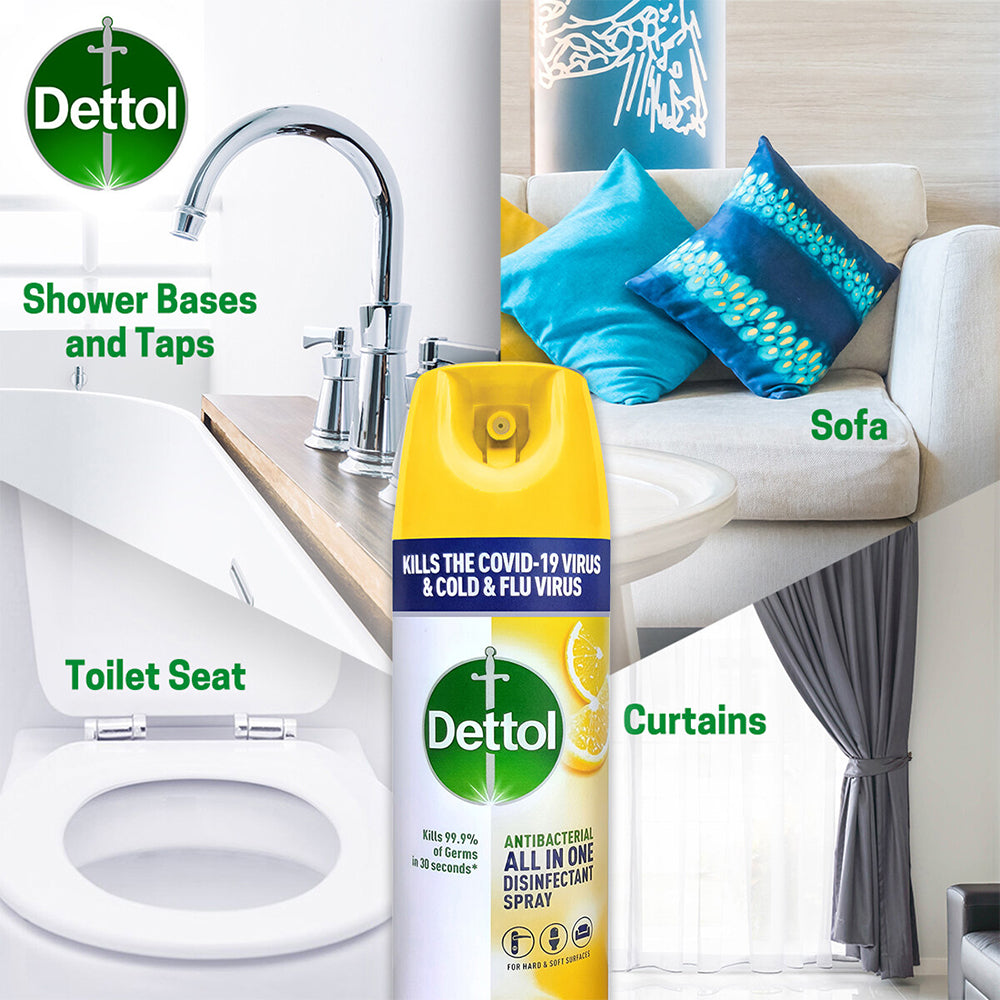 Dettol Antibacterial Disinfectant Spray 450ml Lemon Breeze