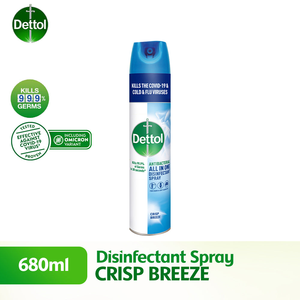 Dettol Antibacterial Germicidal Hygiene Liquid Disinfectant Spray Crisp Breeze 680ml