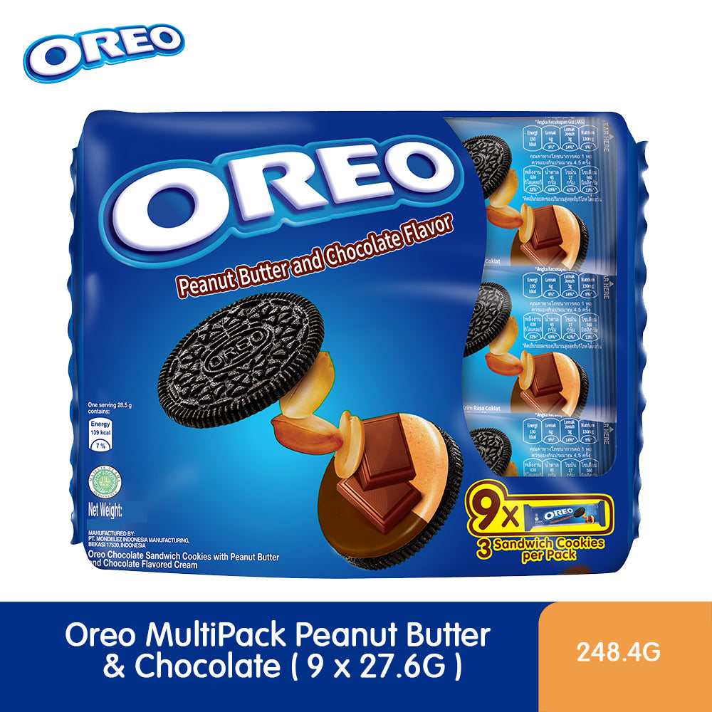 Oreo Peanut Butter and Chocolate Flavor Sandwich Cookies Multi Pack 248.4g (9 X 27.6G) – 4301011