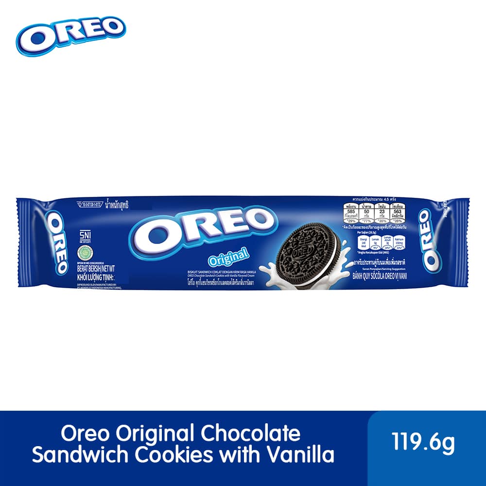 Oreo Original Chocolate Sandwich Cookies with Vanilla Flavored Cream 119.6g – 4300982