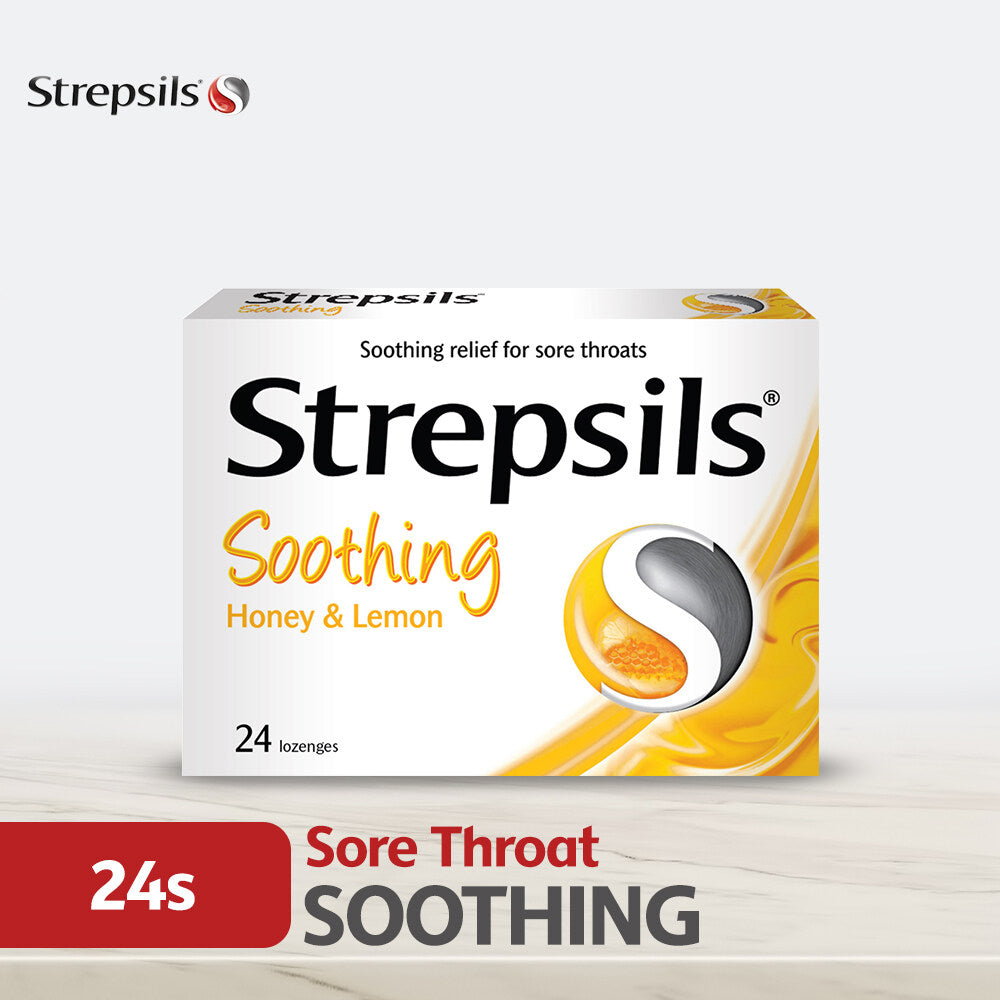 Strepsils Honey Lemon Soothing 24s Throat Relief Lozenges