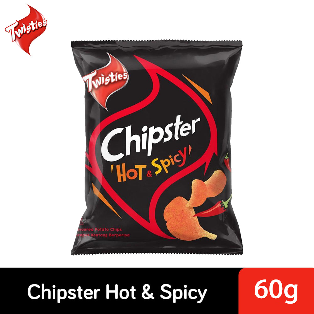 Twisties Chipster Hot & Spicy Flavoured Potato Chips 60g – 4049041