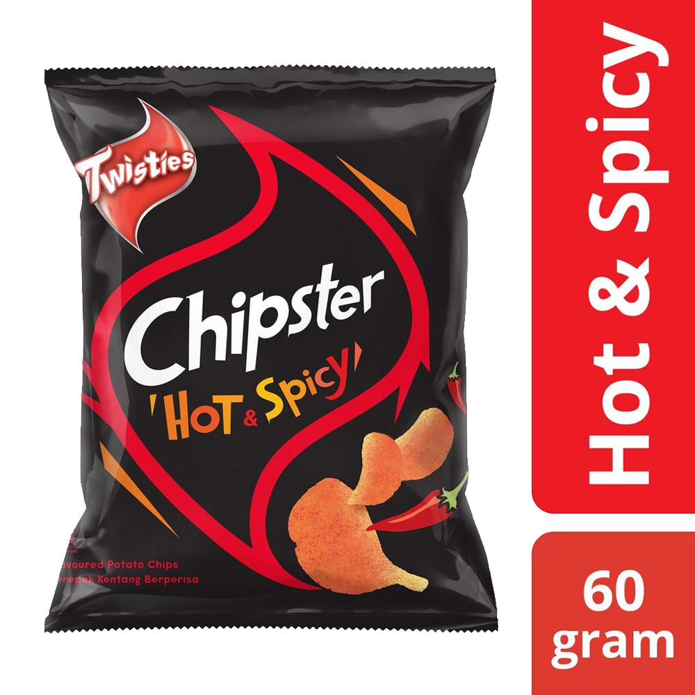 Twisties Chipster Hot & Spicy Flavoured Potato Chips 60g – 4049041