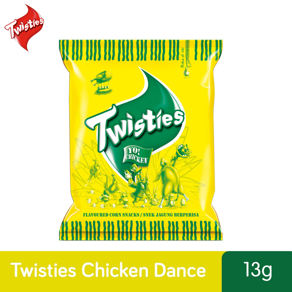 Twisties Flavoured Corn Snacks Herb Roasted Chicken Dance Flavour 13g