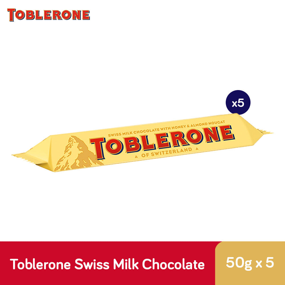 Toblerone Swiss Milk Chocolate with Honey and Almond Nougat 50G – 4047301